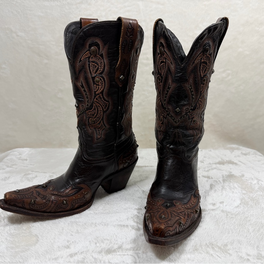 Brown Leather Western Boots - Picture 9 of 10